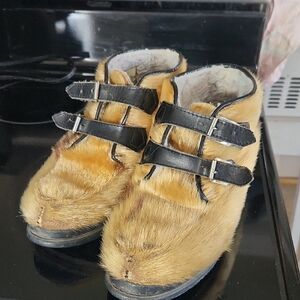 Vintage Capitol Seal Skin Boots